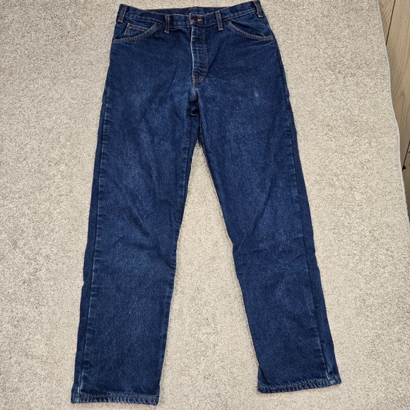 Dickies Flannel Lined Jeans 36x34 Relaxed Fit Y2K Blue vintage - Picture 3 of 9